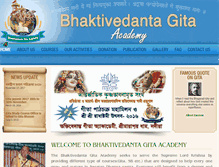 Tablet Screenshot of bhaktivedantagitaacademy.com